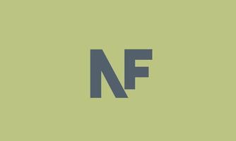 Alphabet Buchstaben Initialen Monogramm Logo nf, fn, n und f vektor