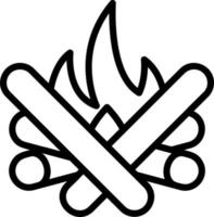 Lagerfeuer-Vektor-Icon-Design vektor