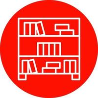 Bücherregal-Vektor-Icon-Design vektor