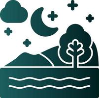 Nachtlandschaft Vektor Icon Design