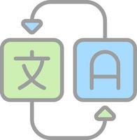 Übersetzungsvektor-Icon-Design vektor