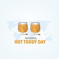 Vektorillustration des nationalen Hot Toddy Day. Glasbild. süße Haut. gut für Happy Hot Toddy Day Wünsche vektor