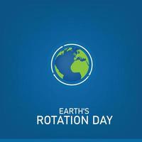 vektorillustration des rotationstages der erde. schlichtes und elegantes Design vektor