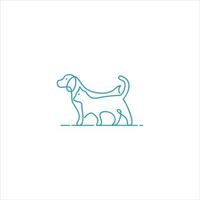 Hund und Katze einfaches Logo-Design vektor