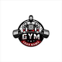 bodybuilding Gym logotyp illustration vektor