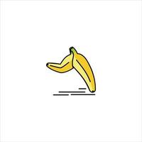 Führen Sie das Logo der Bananenillustration aus vektor