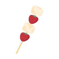 Marshmallows und Erdbeeren vektor