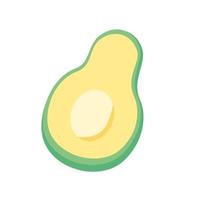 Avocado in Scheiben schneiden vektor