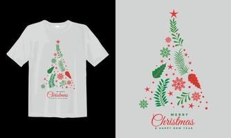 T-Shirt der frohen Weihnachten am 25. Dezember, vektor