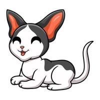 niedlicher orientalischer katzen-cartoon, der sich hinlegt vektor