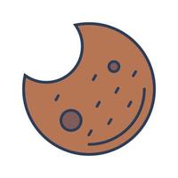 Cookie-Linie gefülltes Symbol vektor