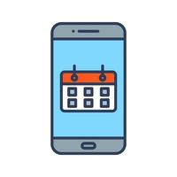 Kalender-App-Vektorsymbol vektor