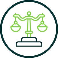 Gerechtigkeitsskala Vektor Icon Design