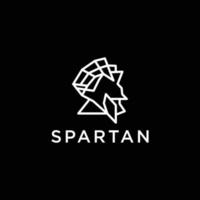 spartansk hjälm logotyp design mall vektor