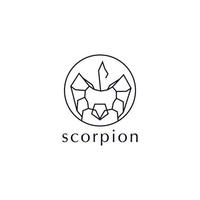 scorpion logotyp ikon design mall platt vektor