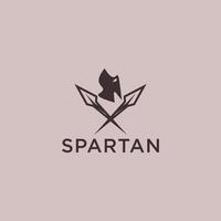 spartansk krigare logotyp vektor modern ikon design mall platt enkel abstrakt