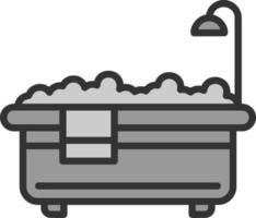 Badewanne-Vektor-Icon-Design vektor