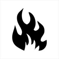 Feuerset-Logo. Vektorset von Feuersilhouetten mit verschiedenen Formen brennender Kohlen. Feuervektorpaket vektor