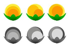 logotyp blomma Sol vektor fo design