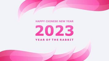 frohes chinesisches neujahr 2023 hintergrund. Jahr des Kaninchens. vektor