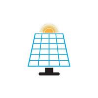 solar logotyp energi ikon vektor