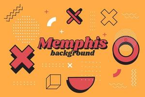 Memphis geometrischer Hintergrund vektor