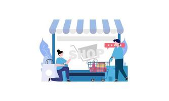 konzeptillustration der e-commerce-webseite vektor