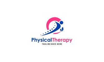Logo-Design für Physiotherapie, medizinisches Wohlbefinden vektor