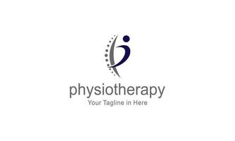 Logo-Design für Physiotherapie, medizinisches Wohlbefinden vektor