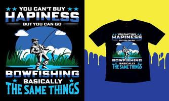 du kan inte köpa lycka men du kan gå bågfiske i grund och botten de samma saker, t-shirt gåva herr- rolig fiske t shirts design, vektor grafisk, typografisk affisch eller t-shirt.