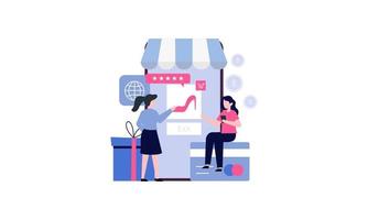 konzeptillustration der e-commerce-webseite vektor