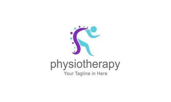 Logo-Design für Physiotherapie, medizinisches Wohlbefinden vektor