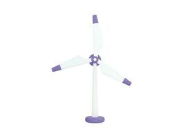 windmühle windkraftanlage mit 3d-vektorikonenkarikatur minimalem stil vektor