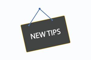 ny tips knapp vectors.sign märka Tal bubbla ny tips vektor