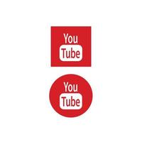 Youtube vektor ikon. två typ av Youtube logotyp