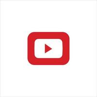Youtube logotyp isolerat på vit bakgrund vektor