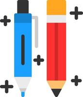 Stift und Bleistift-Vektor-Icon-Design vektor