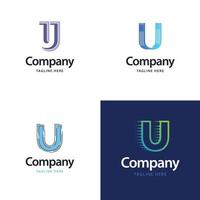 Buchstabe u großes Logo-Pack-Design kreatives modernes Logo-Design für Ihr Unternehmen vektor