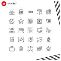 25 kreative Symbole moderne Zeichen und Symbole der Broschüre Hobbies Dollar DVD Währung editierbare Vektordesign-Elemente vektor