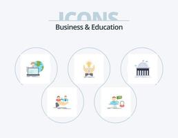 företag och utbildning platt ikon packa 5 ikon design. kreativ. aning. Kontakt. uppkopplad. tilldelning vektor