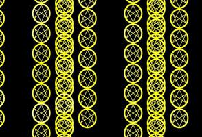 dunkelgelbe Schablone mit esoterischen Zeichen. vektor
