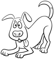 tecknad hund karaktär målarbok sida vektor