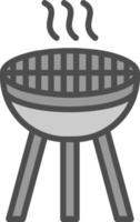 Grill-Vektor-Icon-Design vektor