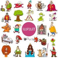 Fantasy- und Märchenfiguren großes Set vektor