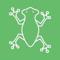 Symbol für farbigen Hintergrund der Froschlinie vektor