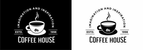 illustration design logotyp kaffe hus vektor