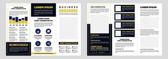 dreifach gefaltete broschürenvorlage für minimalistisches digitales marketing für unternehmen vektor
