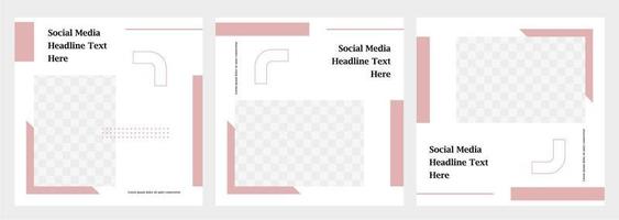 minimalistische social-media-beitragsvorlagensammlung oder banner vektor