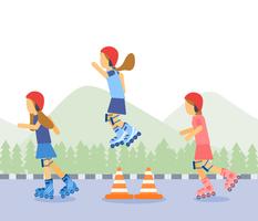 Gratis unika Rollerblade-vektorer vektor