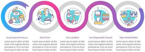 Infografik-Vorlage für Hautpflege. vektor